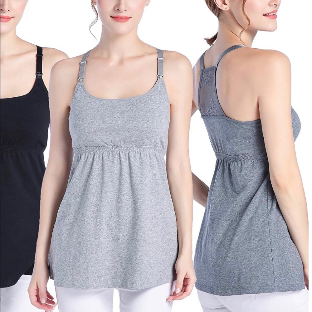 Suiek Nursing Maternity Top. Small. Dark Grey